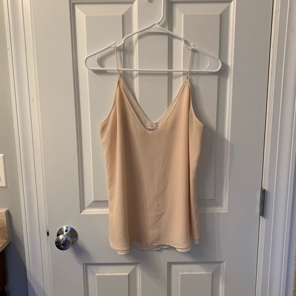 Size Medium double layer light peach and white Camisole